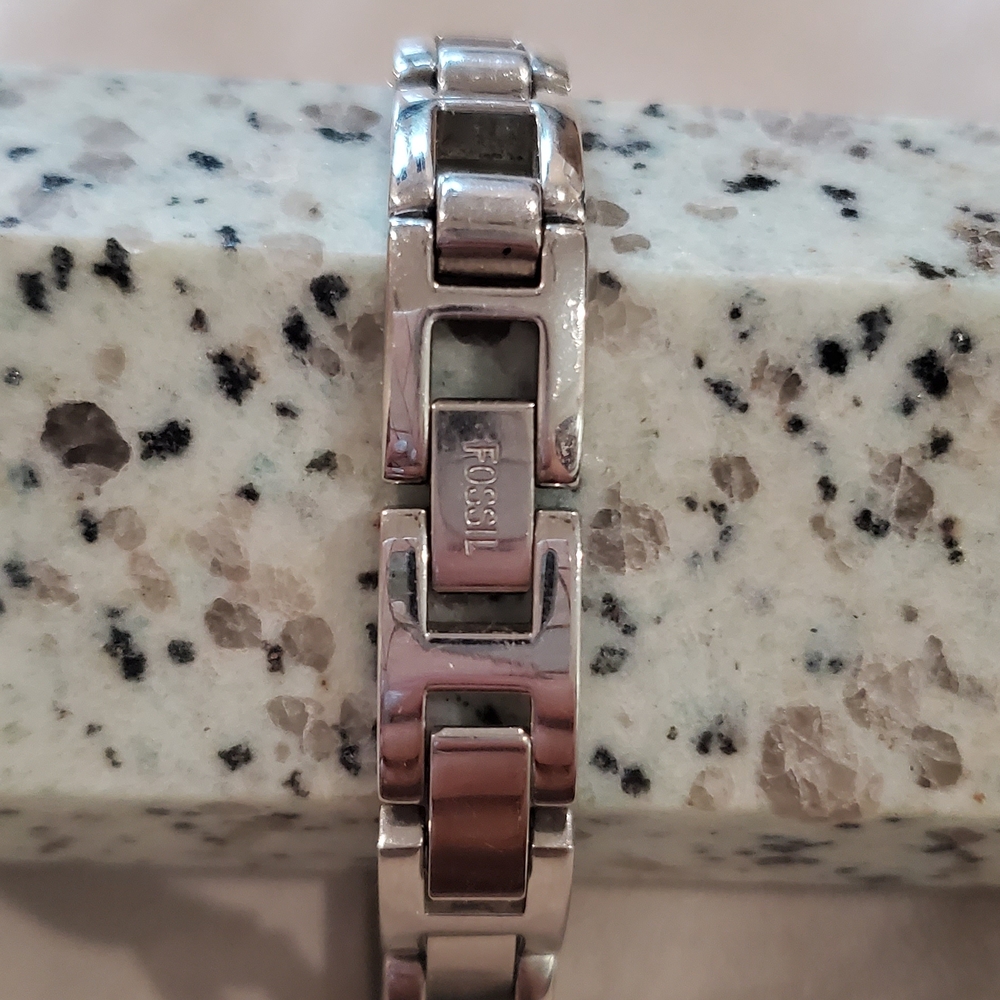 Fossil Silver-Tone Rectangular Watch - Picture 3 of 3